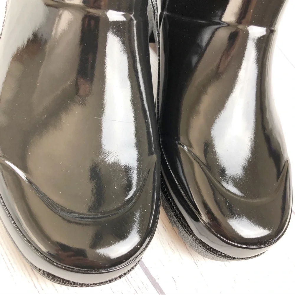 Tretorn Lia Metallic Sock‎ Black Rain Boot 6